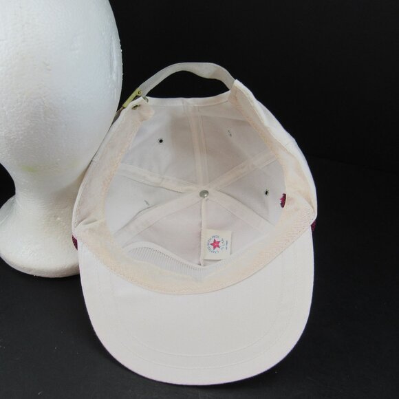 First Macon Bank & Trust Logo Men's White Wide Brim Adj Strap Back Cap Hat - Picture 7 of 8